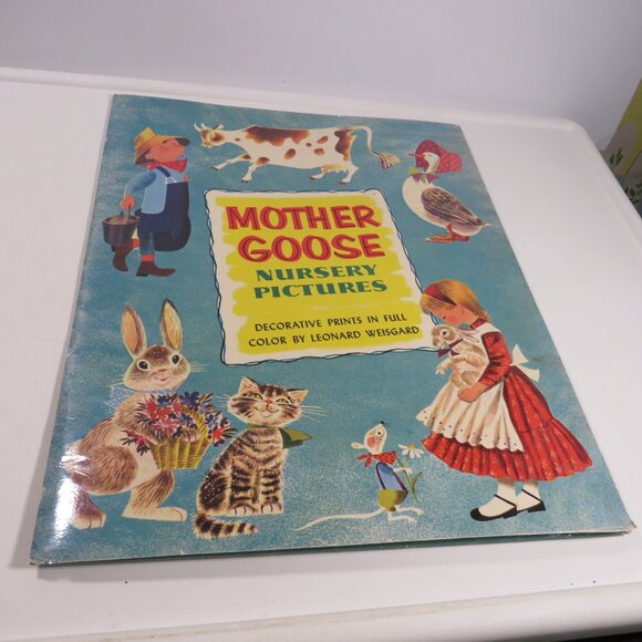 Vintage Nursery Rhyme 1957 pictures (5) LAMINATED 16.5” tall - Picture 1 of 14